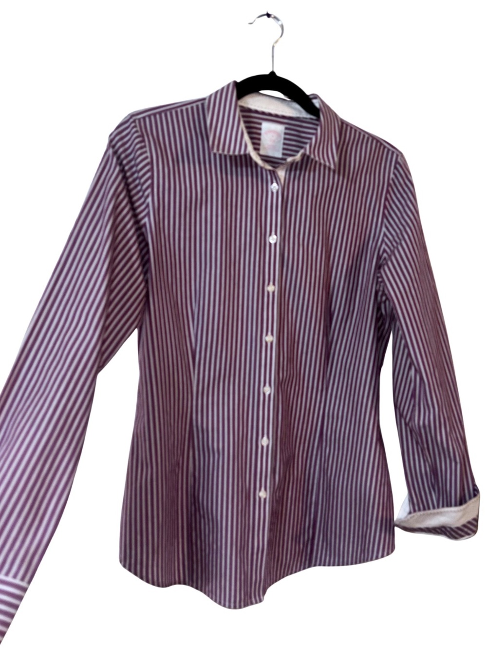 Brooks Brothers Purple and White Striped Dress Shirt